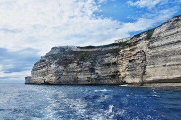 Corsica-rock Rudder near town Bonifacio