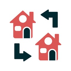 Transfer Glyph Two ColorVector Icon Design