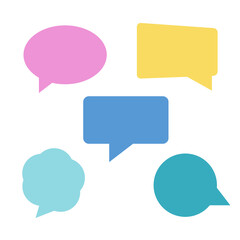 Speech bubbles isolated. Cloud bubble speech for communication