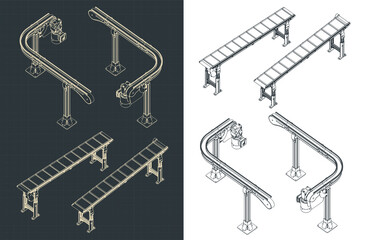 Conveyor isometric drawings mini Set