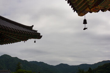 Fototapeta na wymiar 한국 사찰의 처마와 풍경
