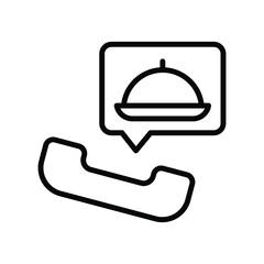 Fototapeta premium call food icon illustration vector graphic