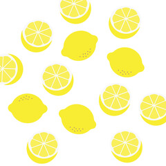 lemon pattern vector illustration. Lemon fresh background