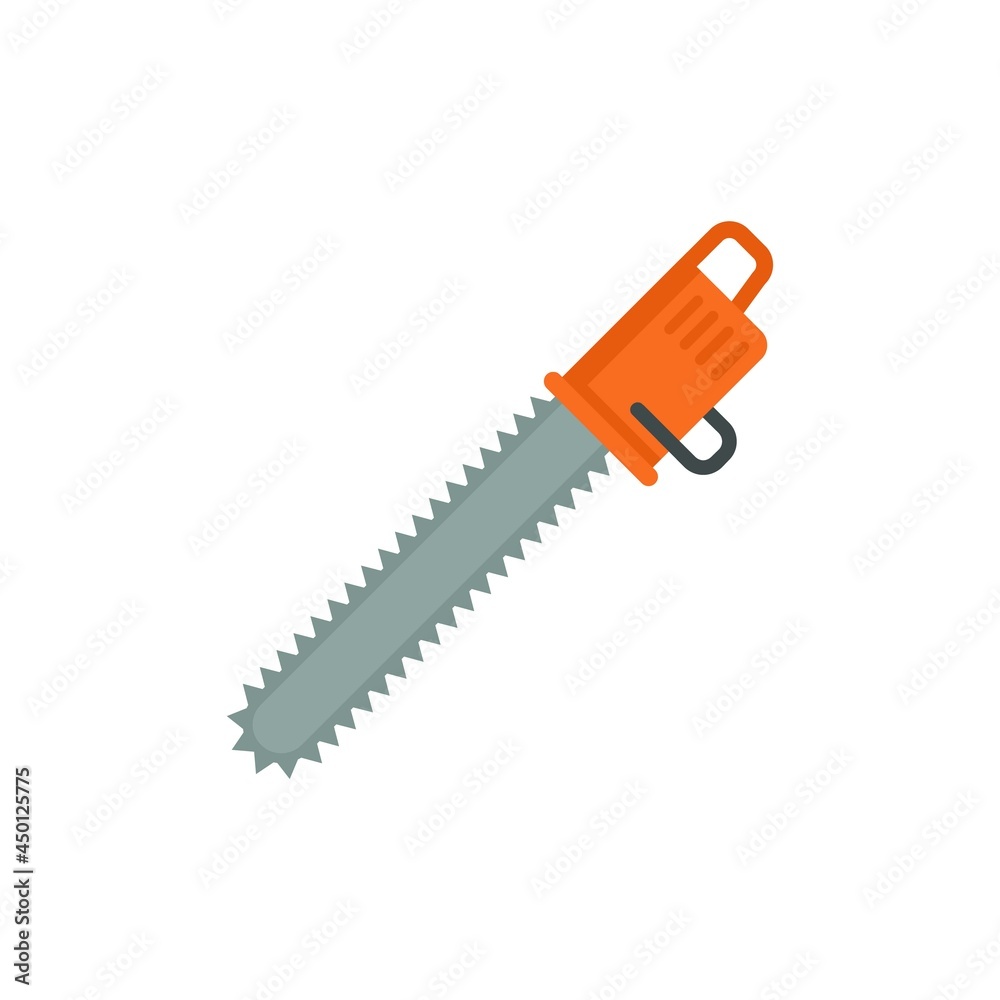 Canvas Prints chain saw icon flat isolated vector