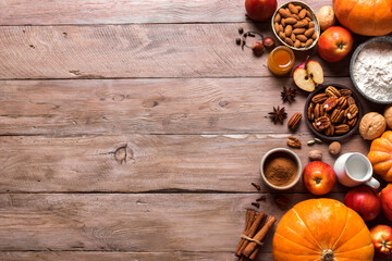 Autumn fall baking background