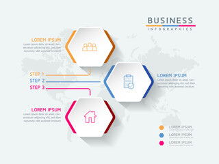 Vector illustration, infographics design, template, marketing, information, with 3 options or steps