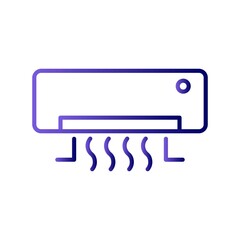 Air Conditioner Gradient Linear Vector Icon Design