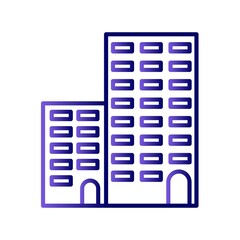 Appartments Gradient Linear Vector Icon Design