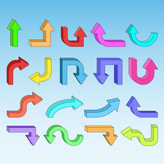 Arrows. Arrows vector. Arrow icos. Amazing 3D arrows.