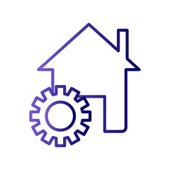 Under Construction Gradient Linear Vector Icon Design