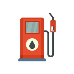 Gasoline station pump icon flat isolated vector