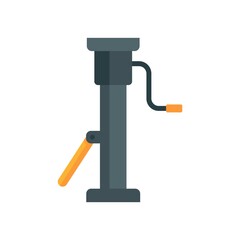 Old jack screw icon flat isolated vector
