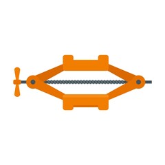 Lift jack-screw icon flat isolated vector