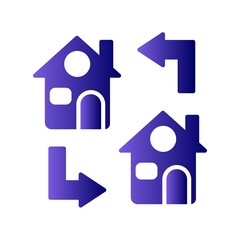 Transfer Glyph Gradient Linear Vector Icon Design