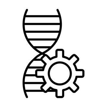 Gentic Engineering Vector Line Icon Design