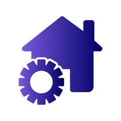 Under Construction Glyph Gradient Linear Vector Icon Design