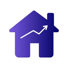 Profit Glyph Gradient Linear Vector Icon Design