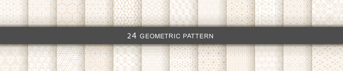 Set of vectorr Geometric seamless patterns. Abstract geometric  hexagonal  graphic design print 3d cubes pattern. Seamless  geometric cubes pattern.