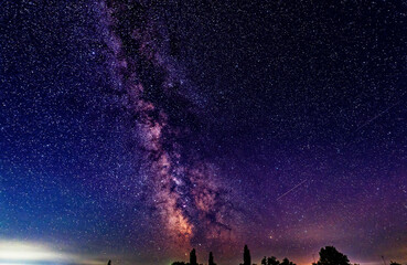 milky way in the night