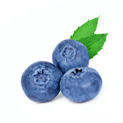 blueberries isolated on white background