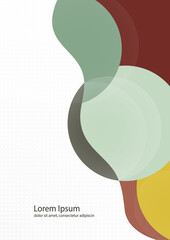 Colorful shapes on a white background, modern geometric pattern. Business or technology presentation design template, brochure or flyer template or geometric web banner. Vector