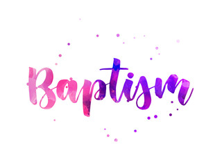Baptism lettering