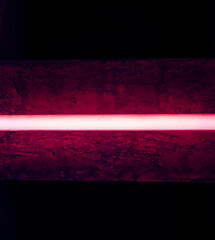 Close-up of a neon tube, neon light detail.