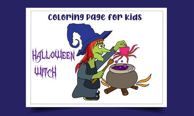 Halloween coloring page for kids