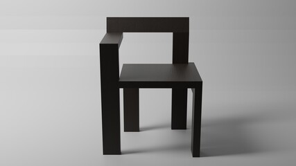 3D rendering of isolated modern Takeshi chair