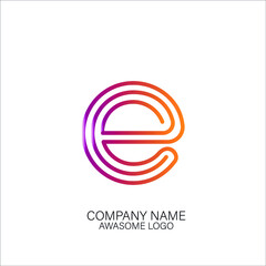  e abstract logo design