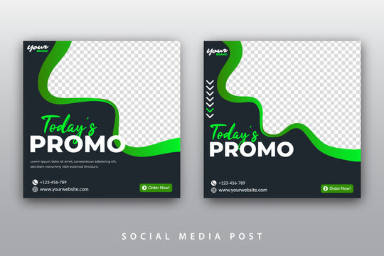 Promotional social media post design 