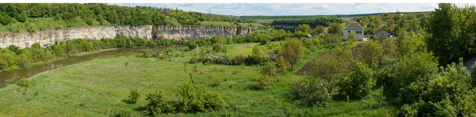 Canyon of the Smotrych River in the town of Kamyanets-Podolsk.