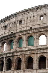 Fototapeta premium The Colosseum on a cloudy summer day in Rome