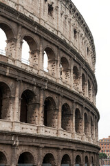 Fototapeta premium The Colosseum on a cloudy summer day in Rome