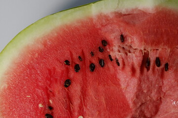 broken red watermelon texture macro