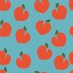 Peaches seamless pattern