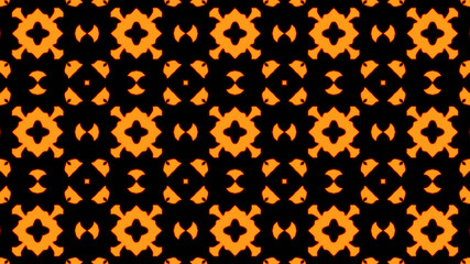 Abstract orange geometric seamless pattern background. Abstract Stripes Kaleidoscope. Fast Psychedelic Colorful Kaleidoscope VJ background. Disco Abstract Background. Kaleidoscope effect