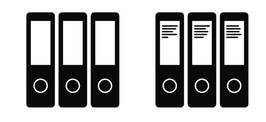 Archiving, ring binders. Paper binder icon or logo. Administration, archive document data office. Cartoon drawing office clip binder clamp. Attached, attach, page. Vector business or school binding co