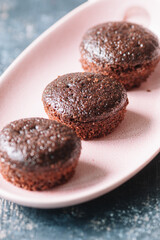 Different kinds of Chocolate muffins cake 