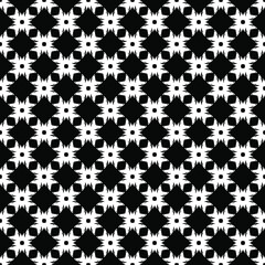 Black and white surface pattern texture. Bw ornamental graphic design. Mosaic ornaments. Pattern template. Vector illustration.