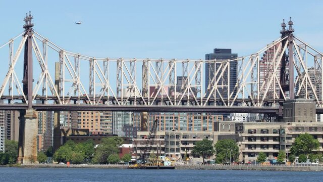 queensboro bridge panorama 4k timelapse from new york