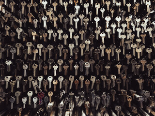 Obraz premium Wall of Vintage Keys