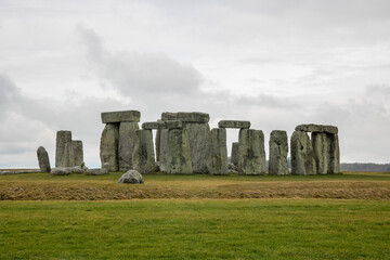 Stonehenge on a cloudy sky day