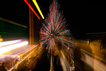 fireworks over the city