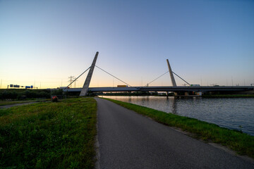 The Muidenbrug bridge on a summer evening