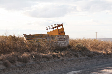 Abandoned Boat in the Desert