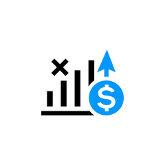 Business growth analysis chart icon