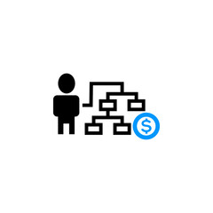 Successful business growth step icon