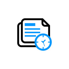 Business report in time icon
