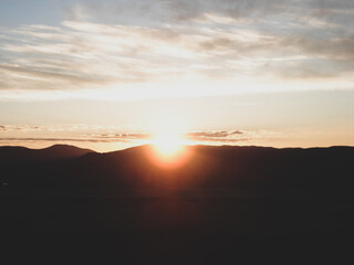Sunrise over Rocky Mountain Ridge